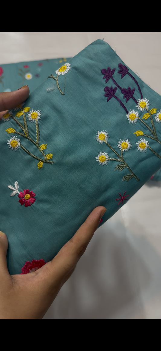 2PC Embroidered Suit –