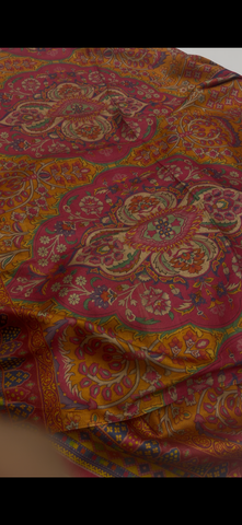 Ethnic motif pashmina wool printed shawl 3pc
