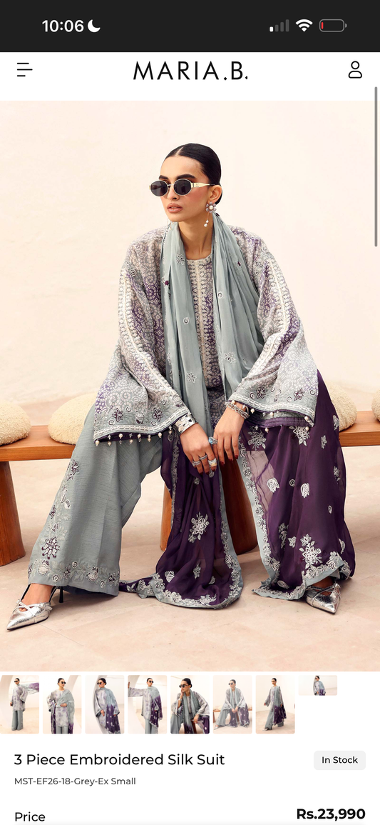 Maria B Inspired Printed 3PC Suit 2250