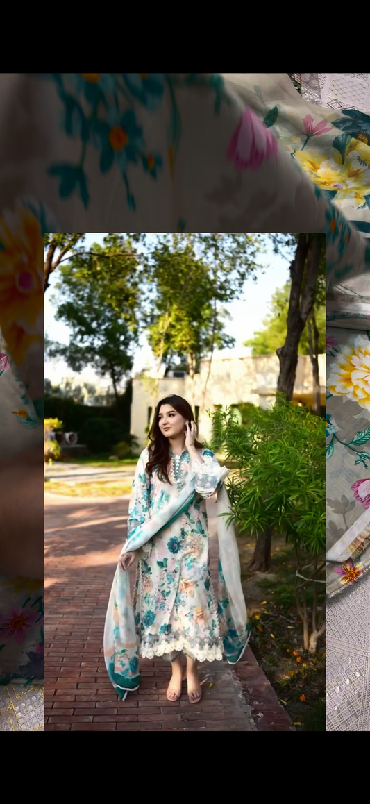 3PC Allover Printed Suit Aneelas 2250