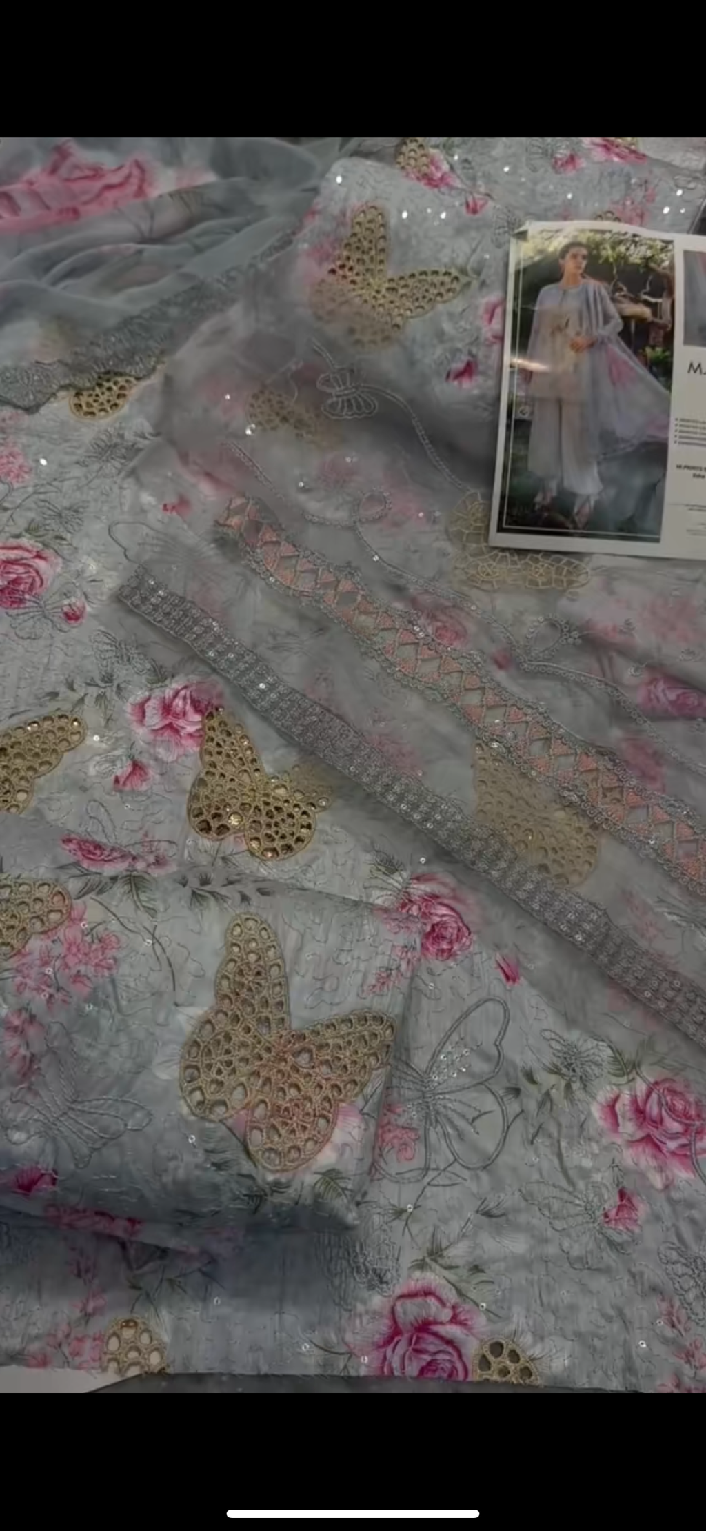 Elegant 3PC Lawn Collection butterfly
