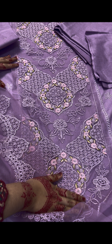 2PC Luxury Embroidered Suit&patches