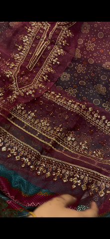 3PC Chunri Print Lawn Suit luxury