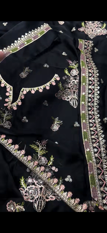 2PC Heavy Embroidered Suit