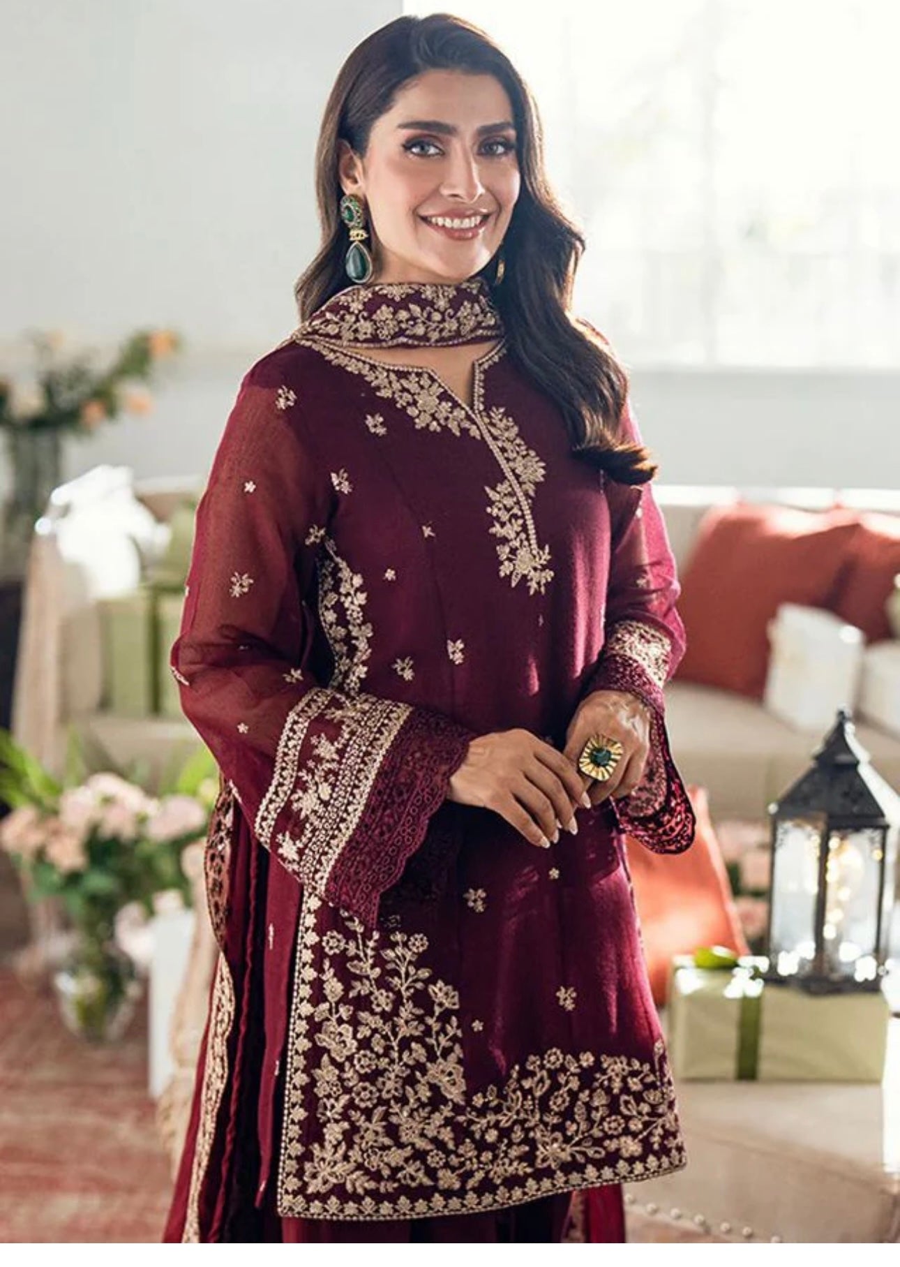 Azure Luxury Aiza khan shooting vvnice dress