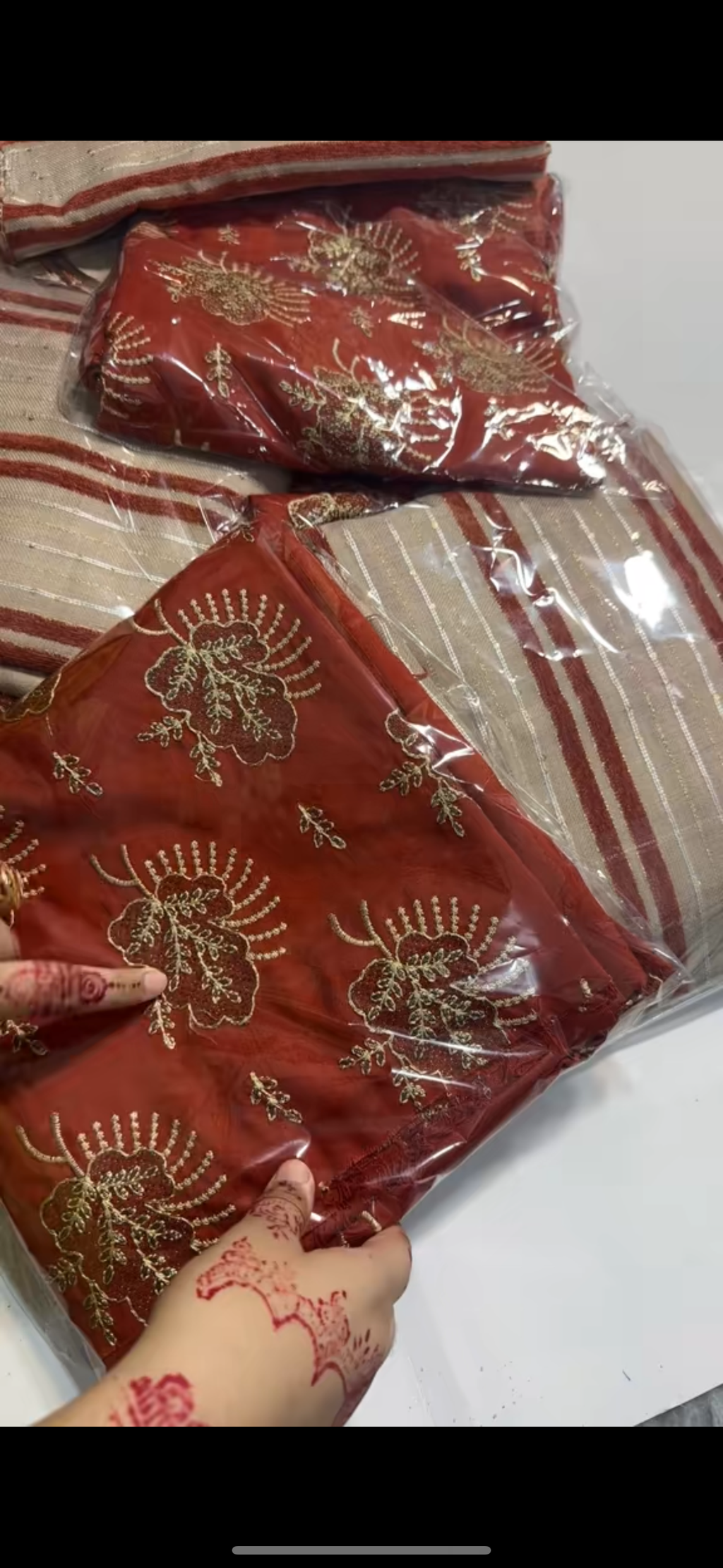 Asim jofa 3pc reasionable Rust color velvet sequence shawl