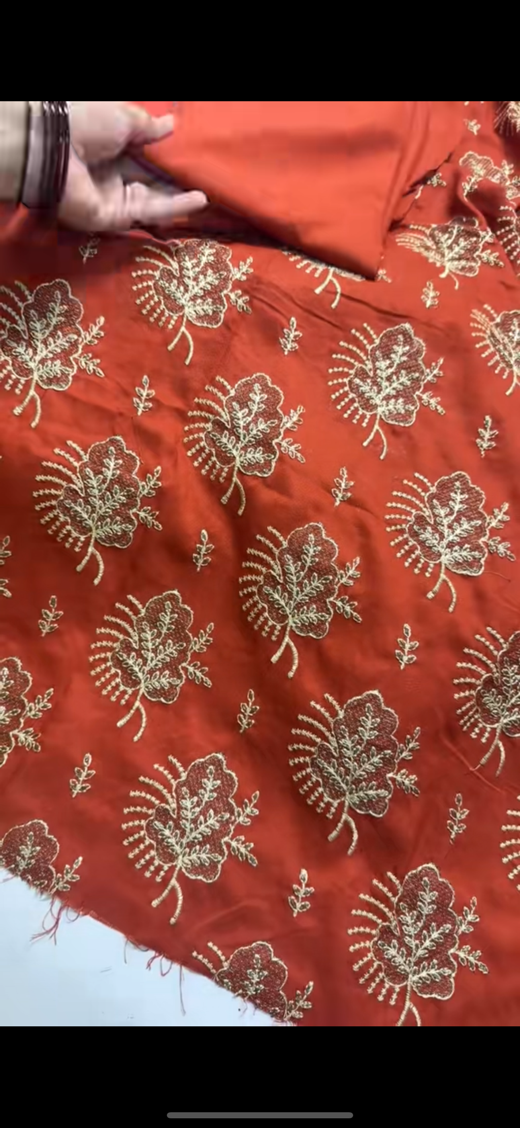 Asim jofa 3pc reasionable Rust color velvet sequence shawl