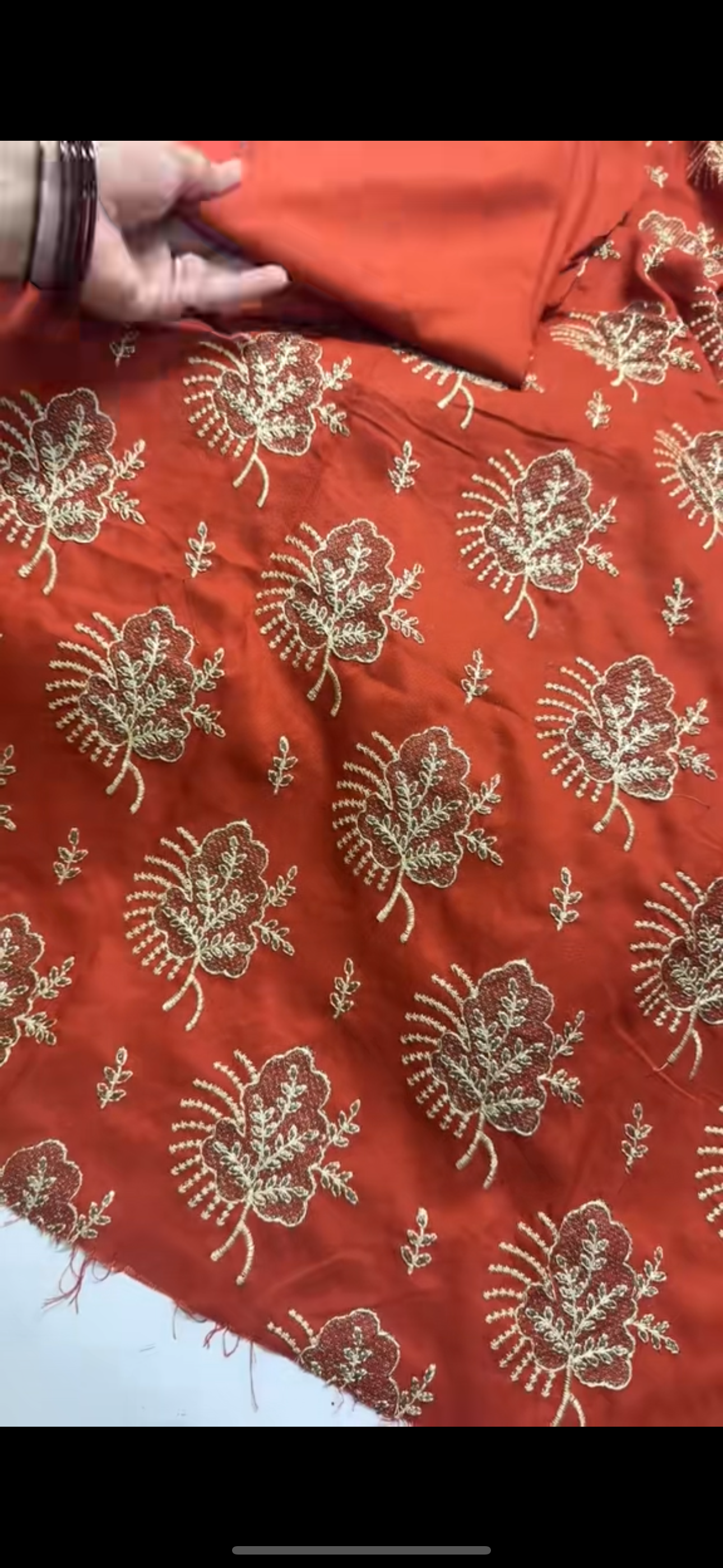 Asim jofa 3pc reasionable Rust color velvet sequence shawl