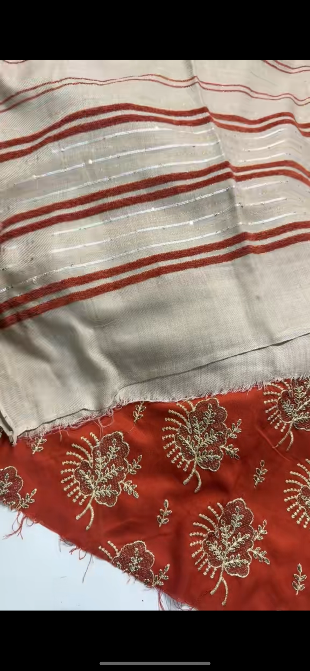 Asim jofa 3pc reasionable Rust color velvet sequence shawl