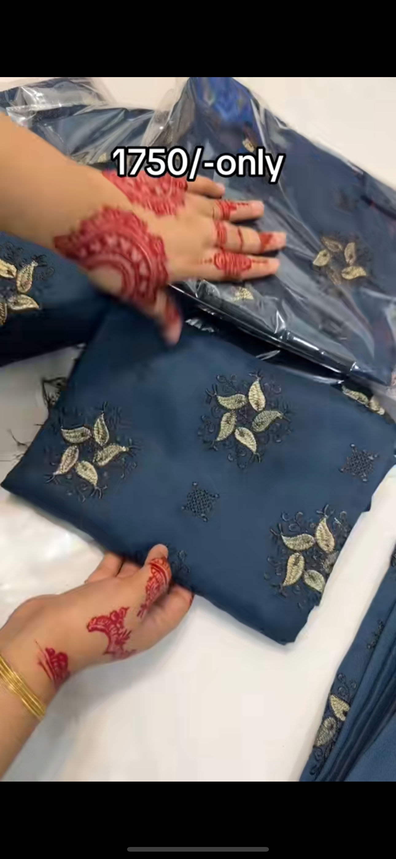 Asim jofa Zink multi thread embroidery decent 2pc