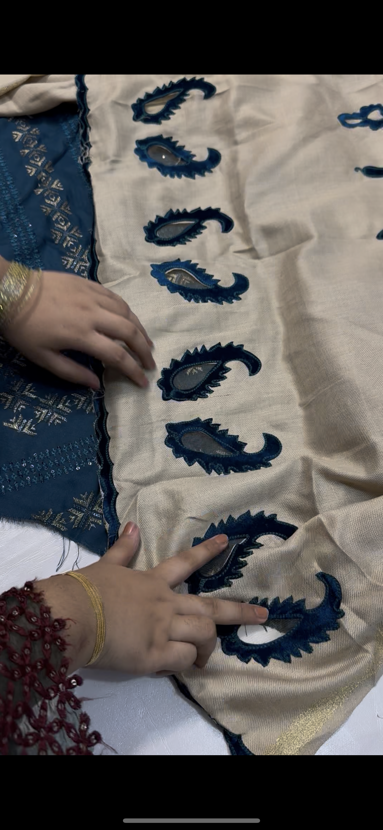 Crimson 3piece beautfiul dress