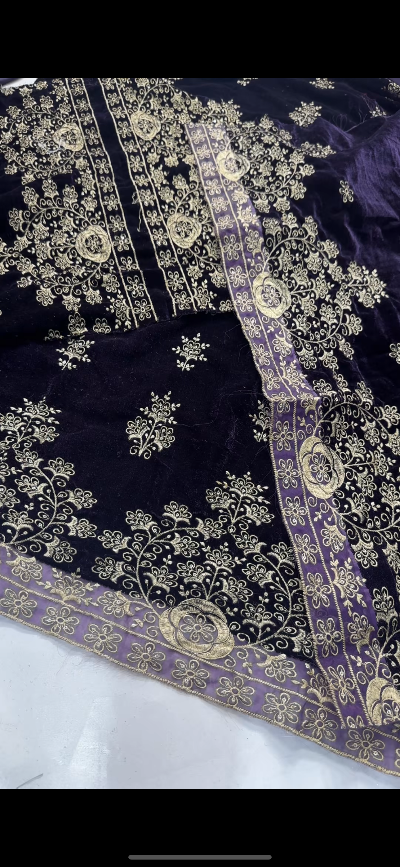 Velvet 3piece Heavy embroidered