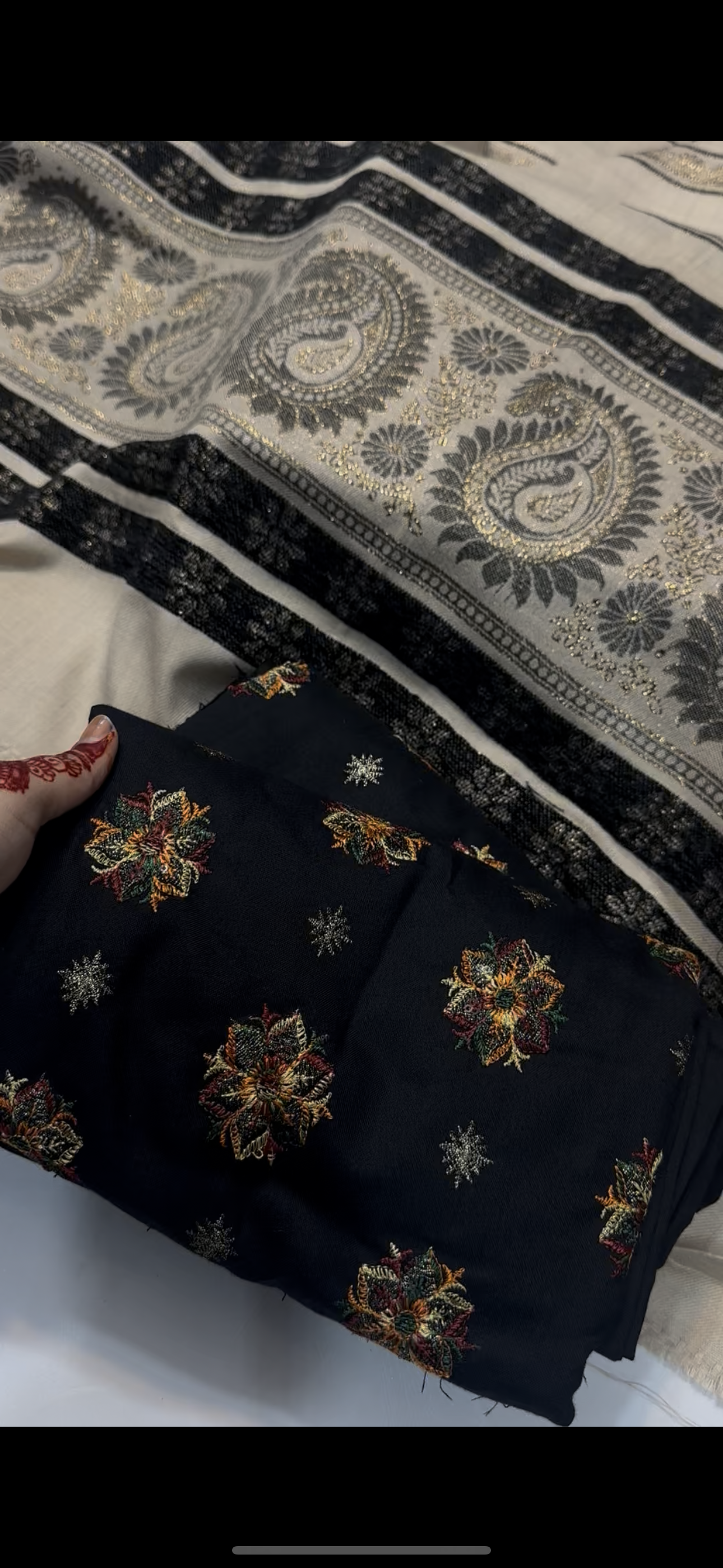 Black Multi dress 3piece Beautfiul