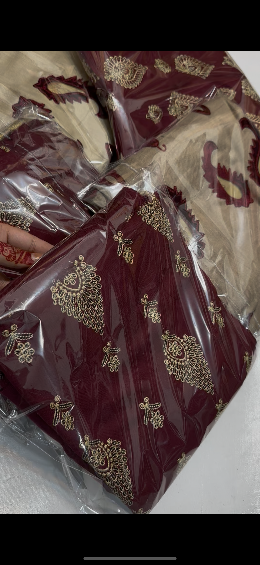 Maroon Luxury Artical 3piece