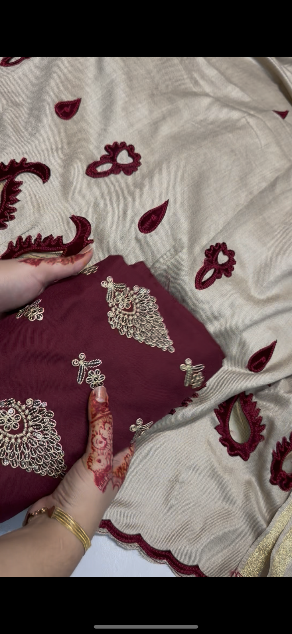 Maroon Luxury Artical 3piece