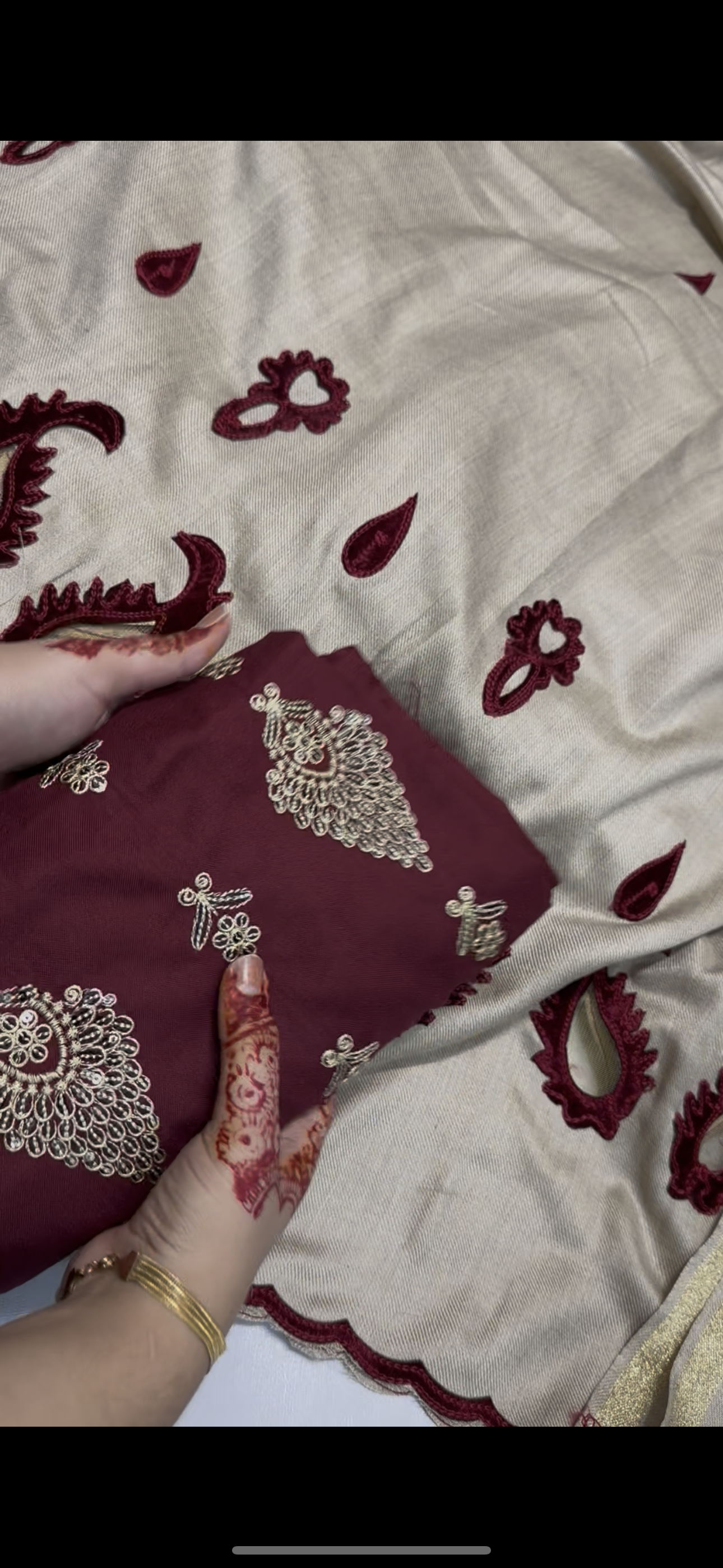 Maroon Luxury Artical 3piece