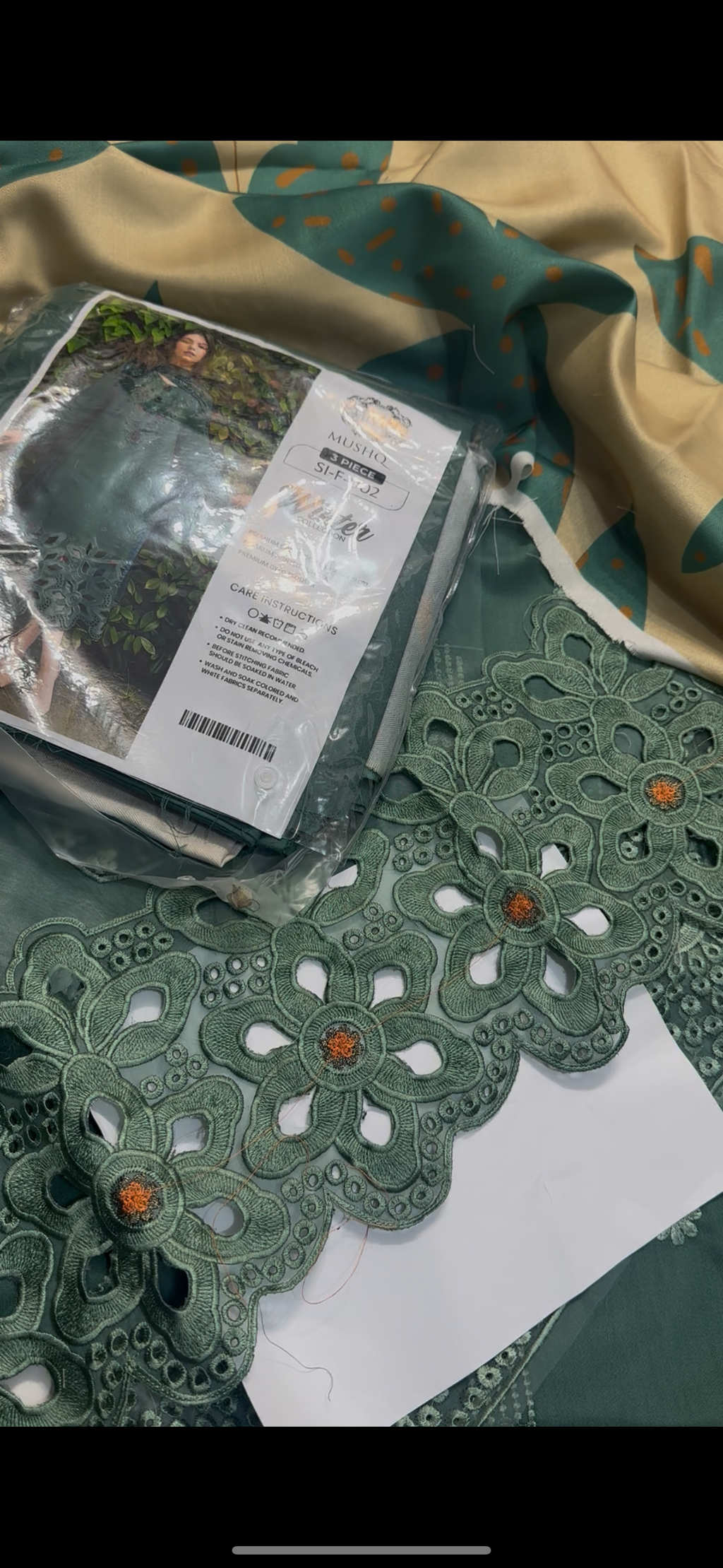 Mushq 3piece Luxury patches dress