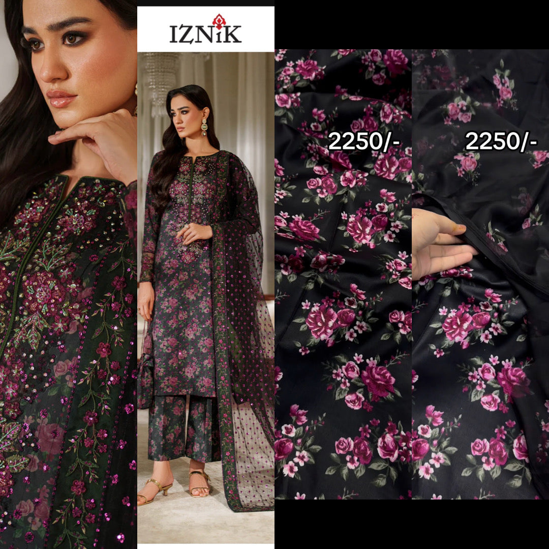 Luxury 3piece printed 2250/-