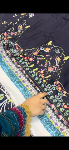 Qalamkar Swiss Lawn 1850/-