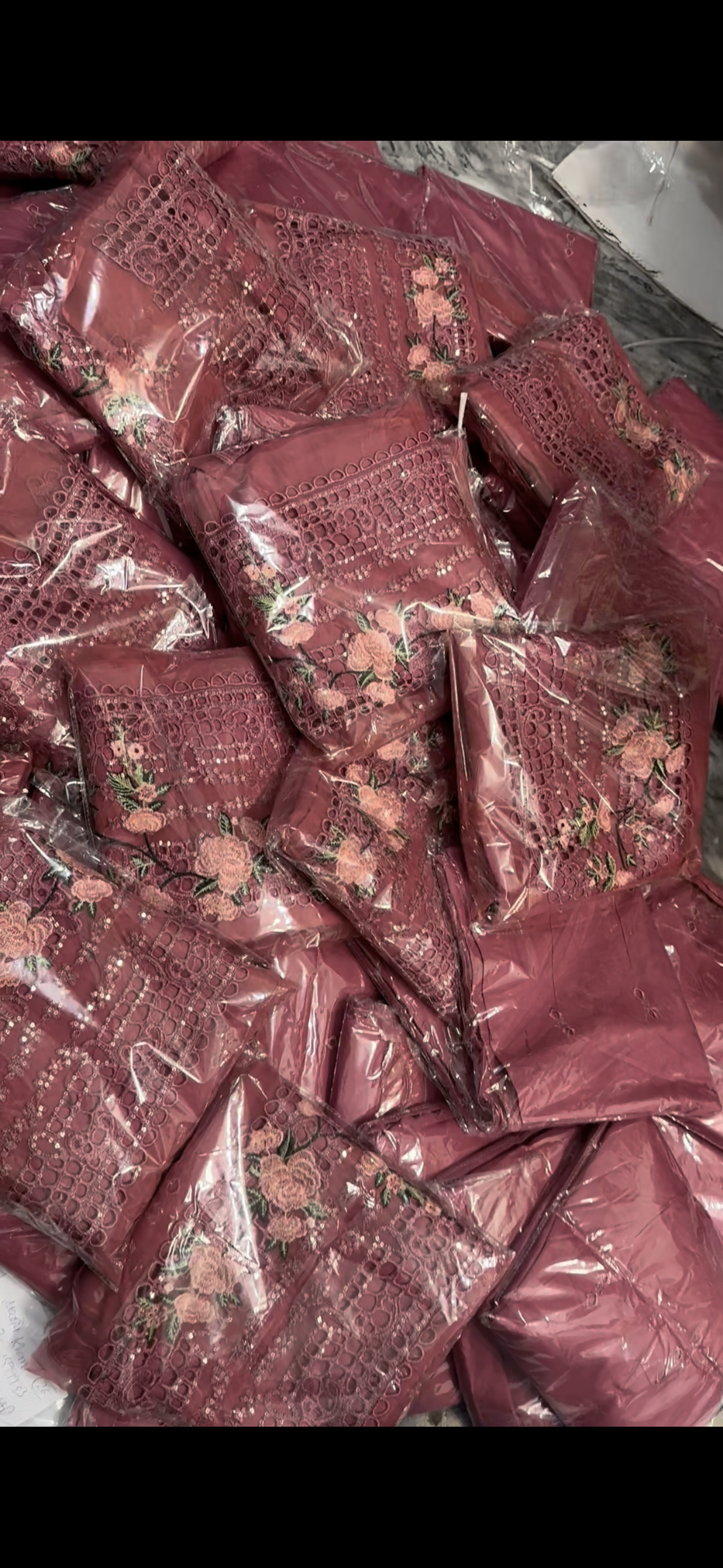 2pc Heavy Panel Embroidered Suit