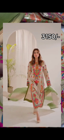 3PC Tawakal Embroidered Suit