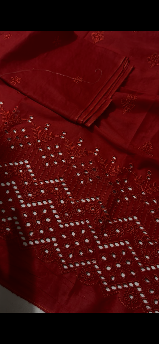Red 2PC Chicken Kari Suit
