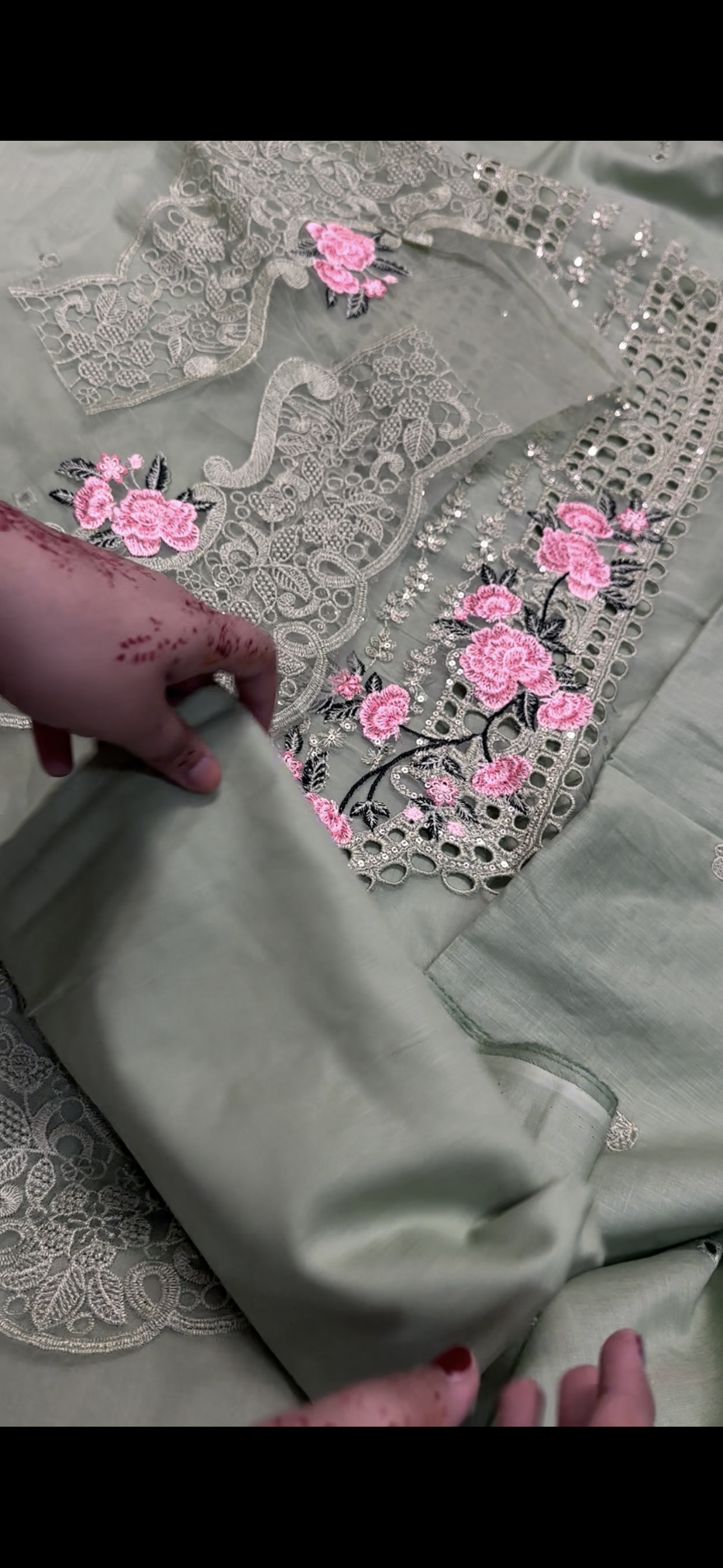2PC Embroidered Suit penal