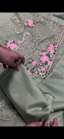 2PC Embroidered Suit penal