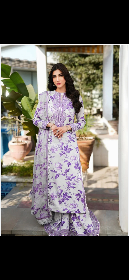 Aneelas 3PC Printed Suit –2250