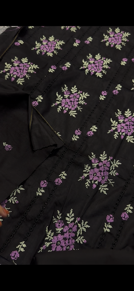 2PC Embroidered Thread Suit –