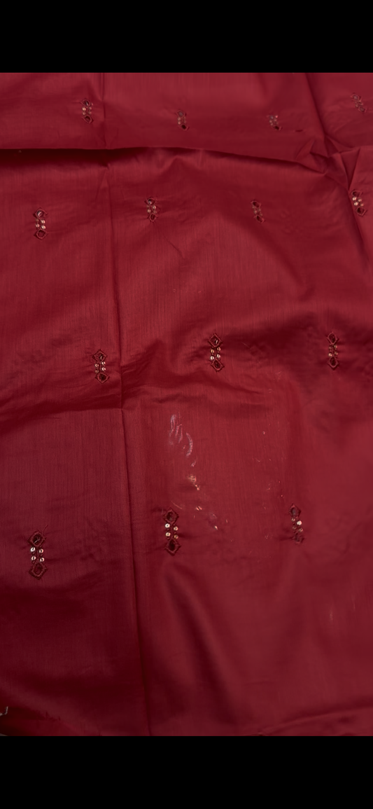 Maroon 2PC Chicken Kari Suit