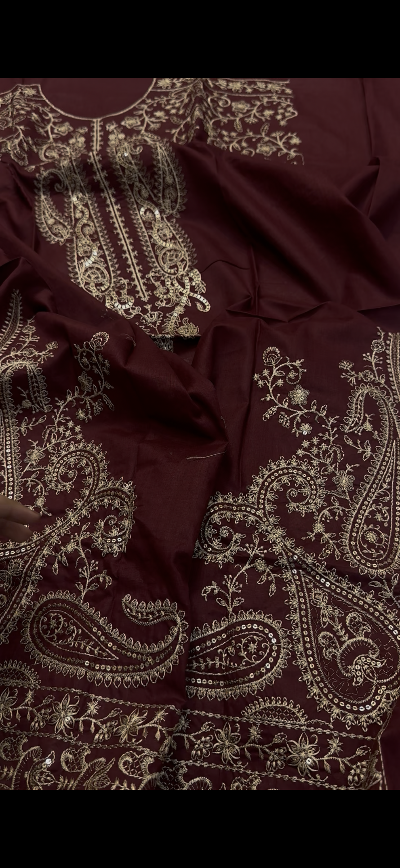 2pc  luxury heavy embroidered
