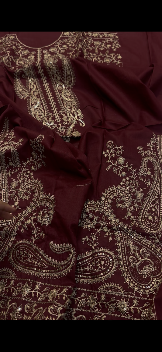 2pc  luxury heavy embroidered