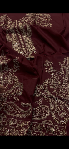 2pc  luxury heavy embroidered