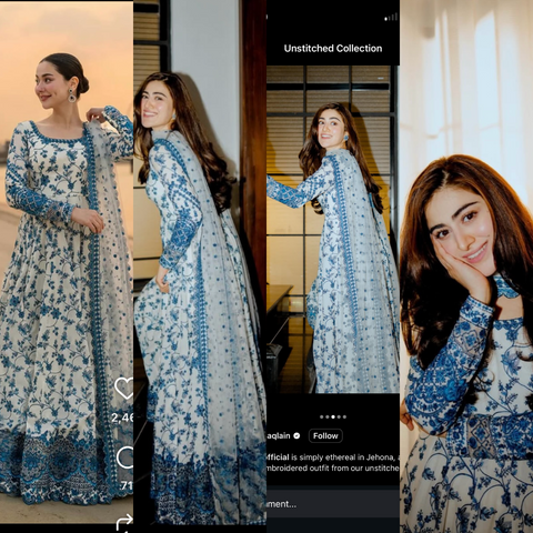 Faiza Saqlain 3PC Printed Suit –
