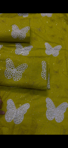 Butterfly design elegant 2PC suit