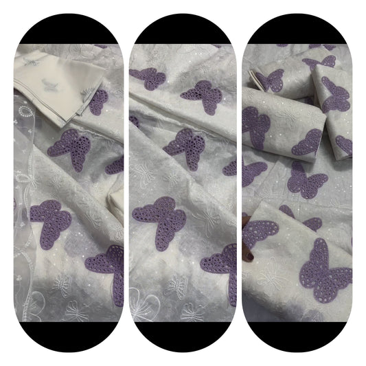Elegant Butterfly Chicken Kari 2PC (specially Eid outfit)