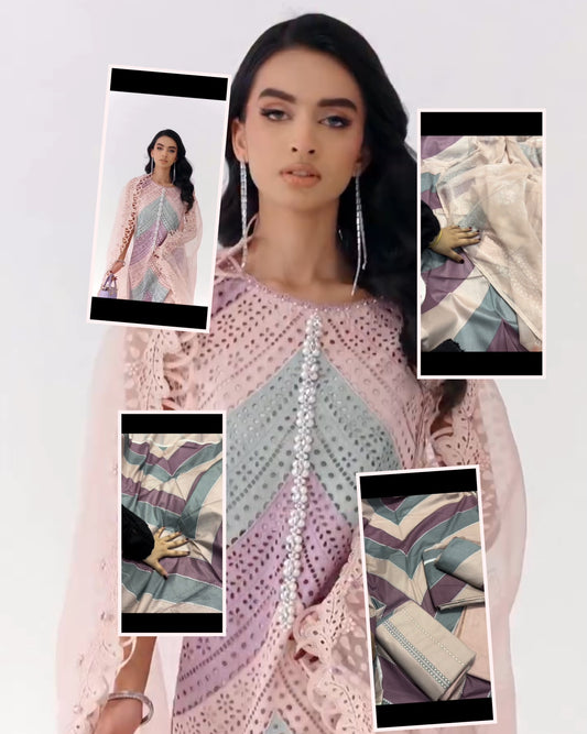 Maria B Inspired Printed 3PC – Soft Summer Elegance