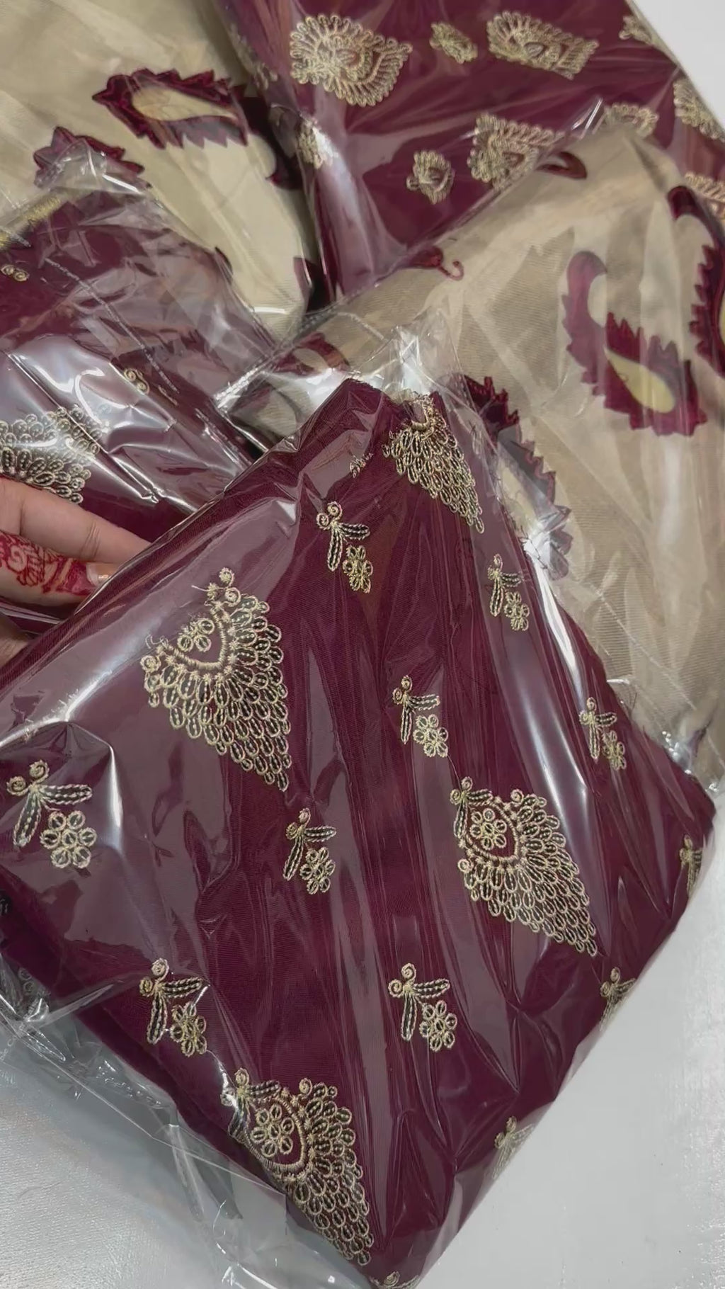 Maroon Luxury Artical 3piece