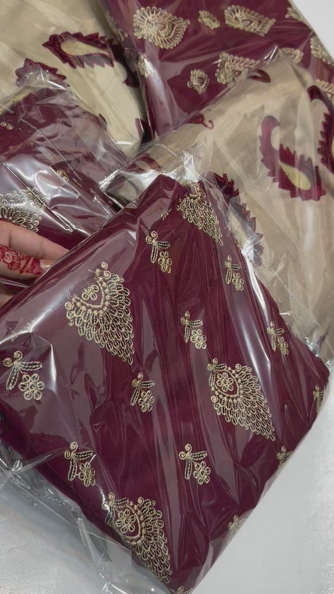 Maroon Luxury Artical 3piece