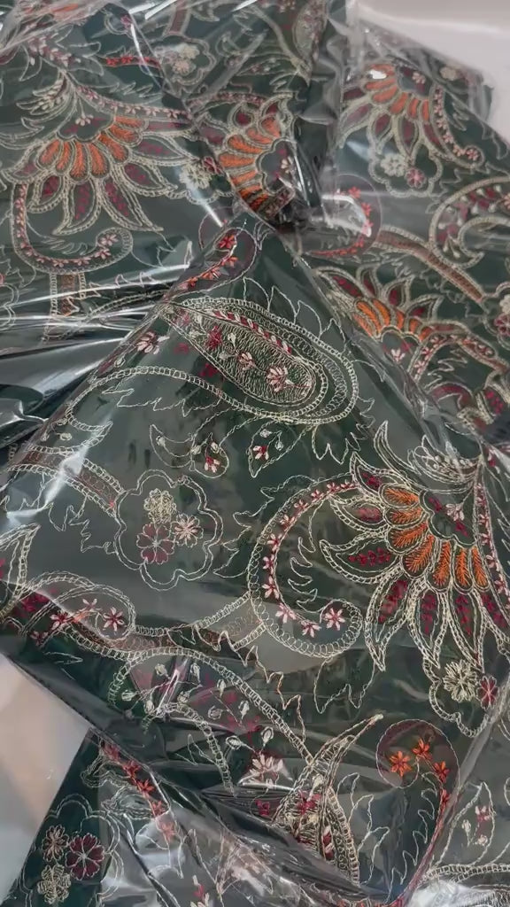 Bareeze allover green 3piece