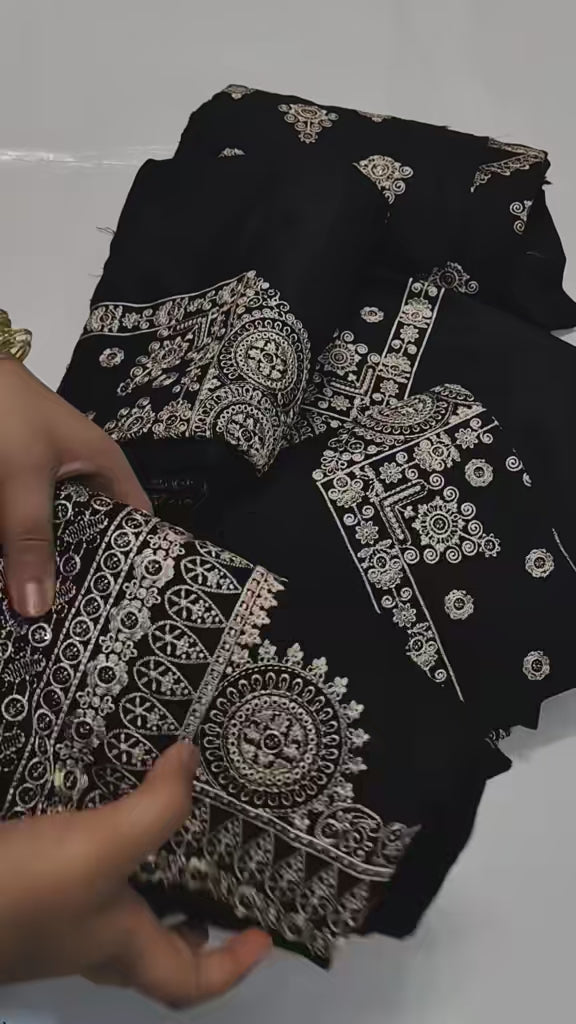 Asim jofa 9MM sequence embroidered work 2pc