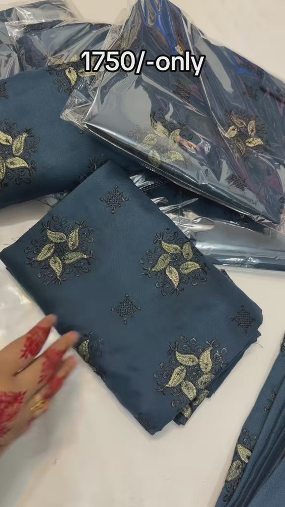 Asim jofa Zink multi thread embroidery decent 2pc