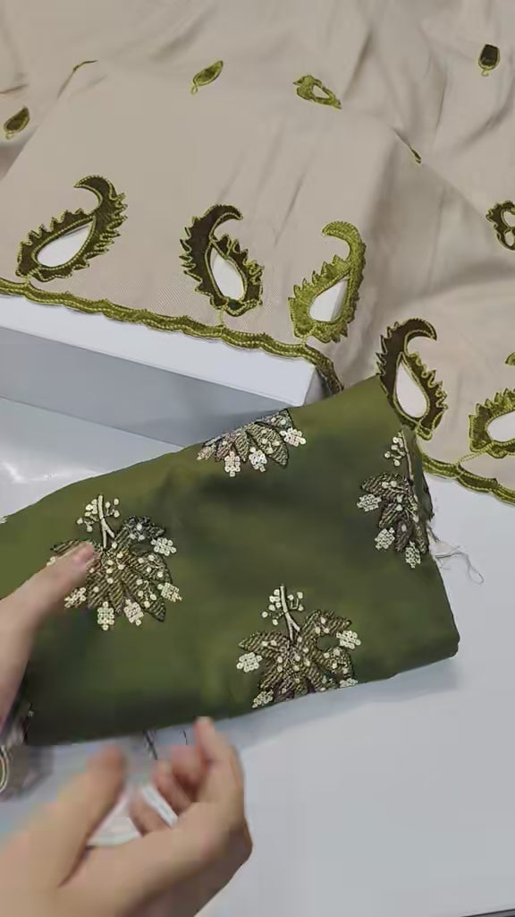 Asim jofa 3piece Dhani New embroidery