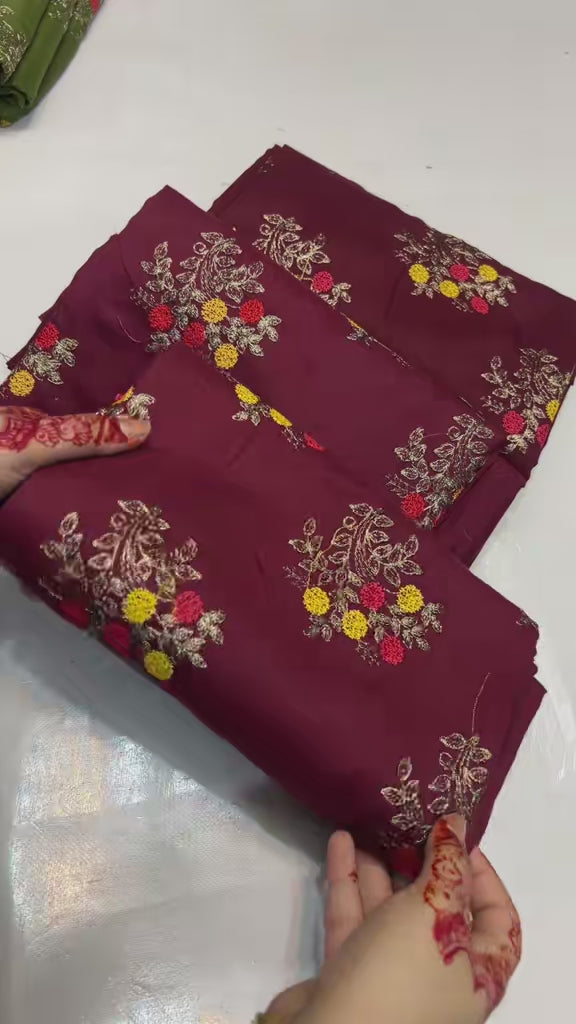 Kesriya Brand mehroon 2piece