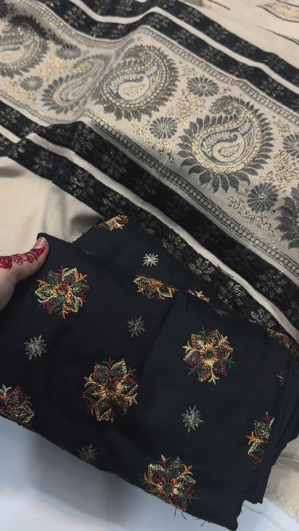 Black Multi dress 3piece Beautfiul