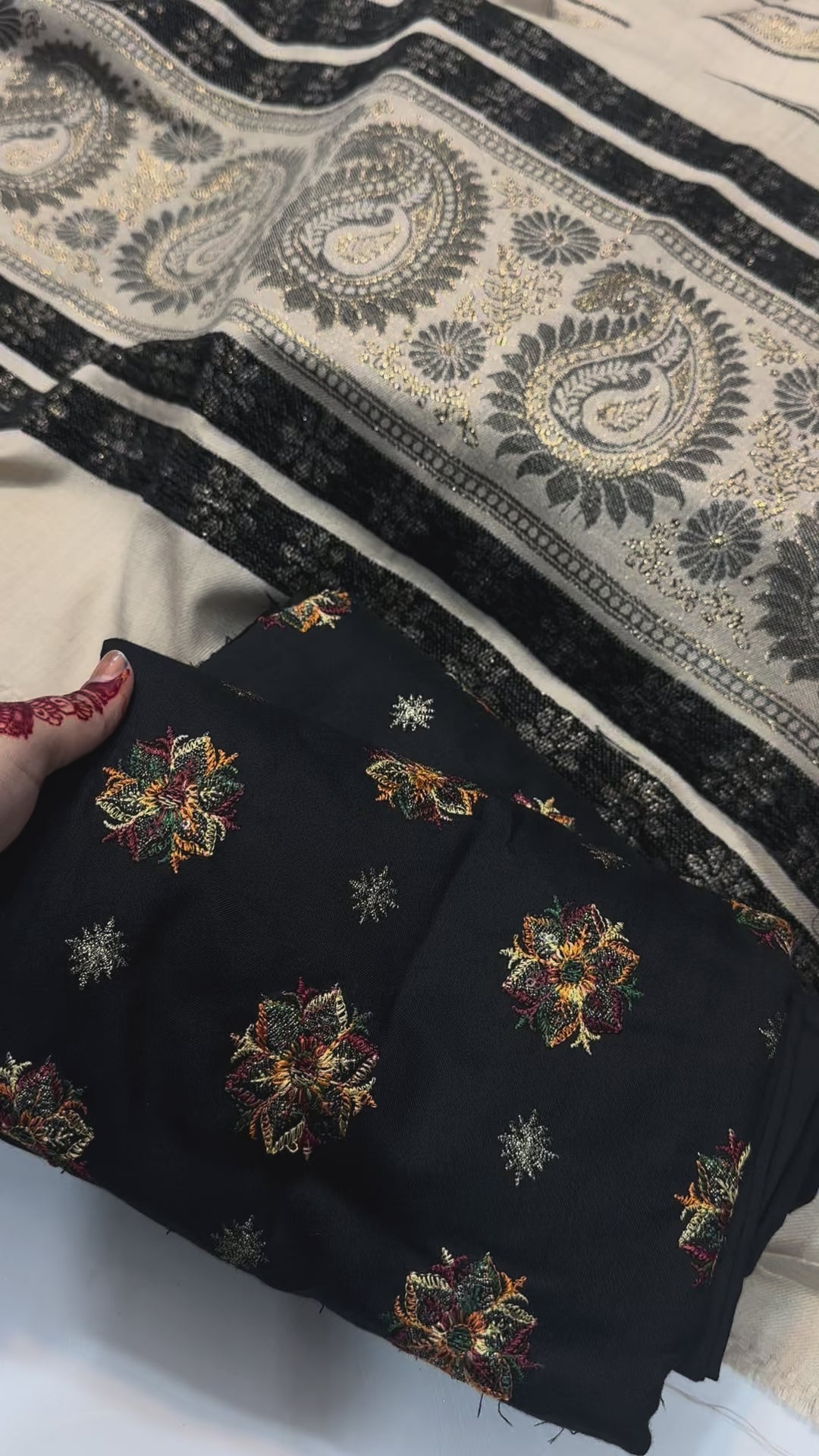 Black Multi dress 3piece Beautfiul