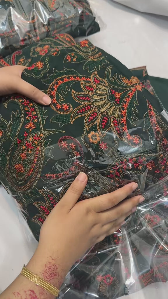 Bareeze 3pc full heavy  Embroiderd Bareeze