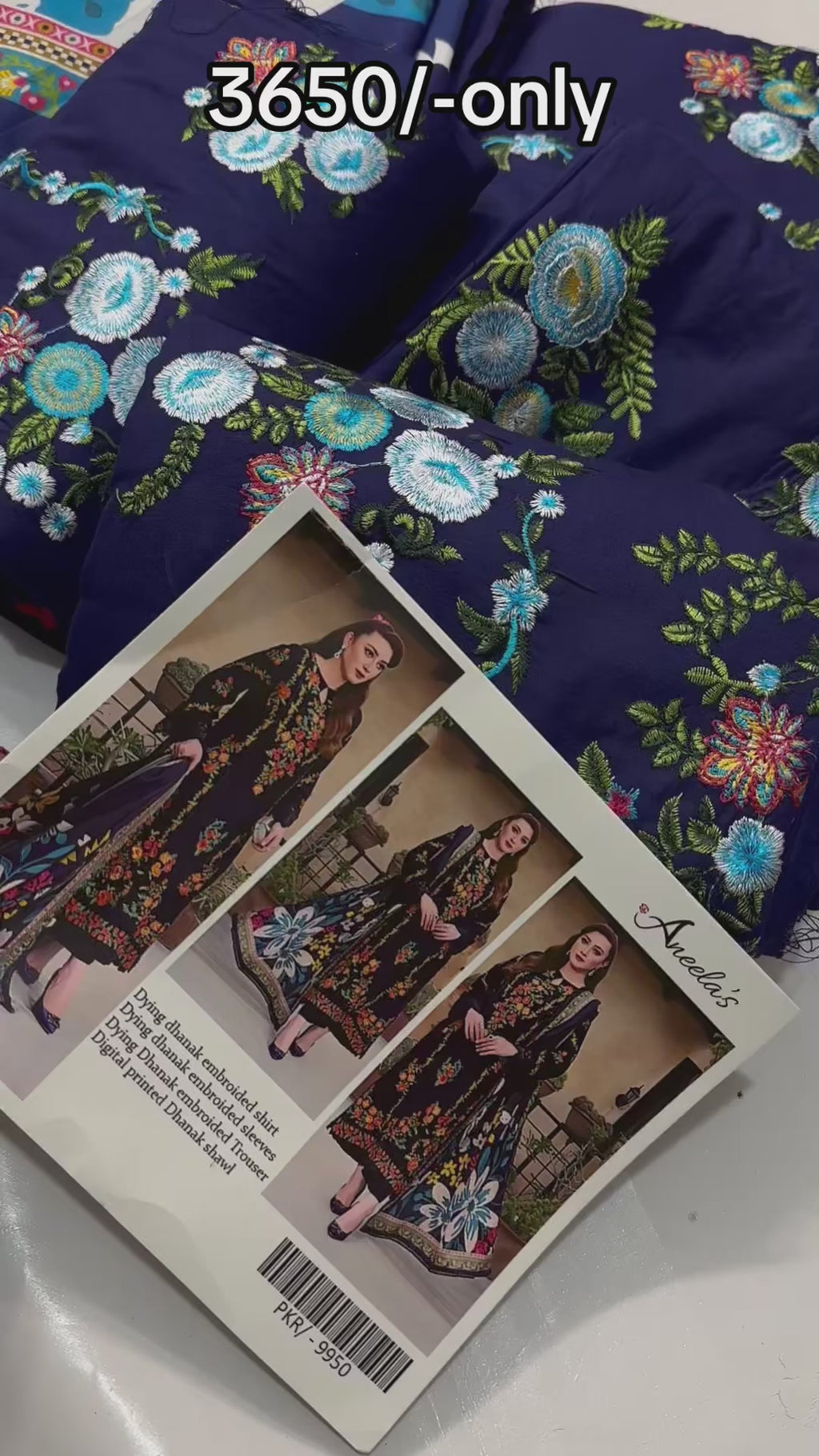 Aneelas Navy blue 3piece