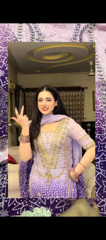✨ Royal Lavender & Purple Embroidered Khaddar Suit – Elegant Winter Collection